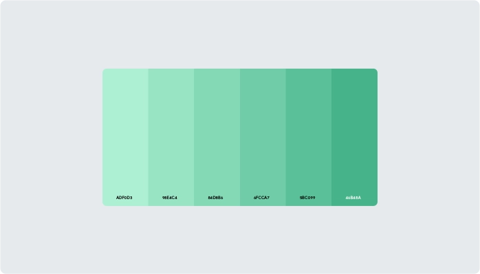 Image for Color Variations of Mint Color