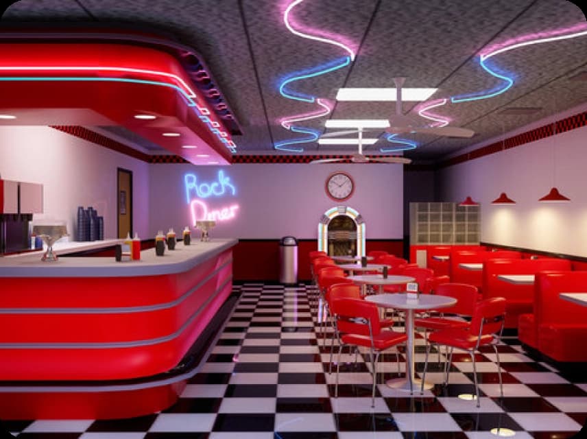 1950s Diner Color Palettes