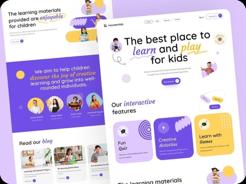 EdTech UI Design Color Palettes