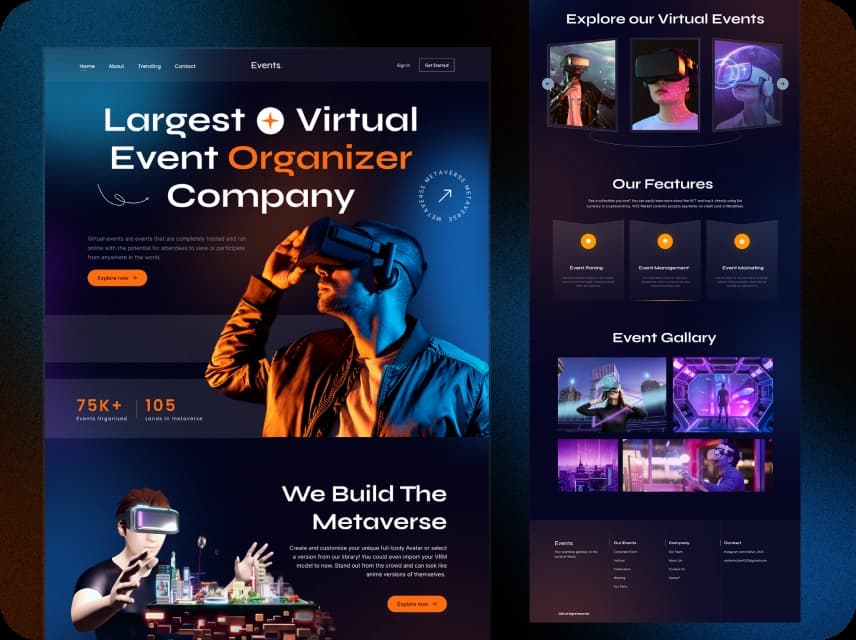 Event UI Design Color Palettes