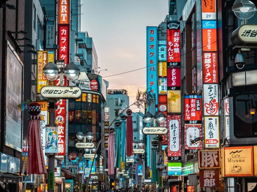 Tokyo Inspired Color Palettes