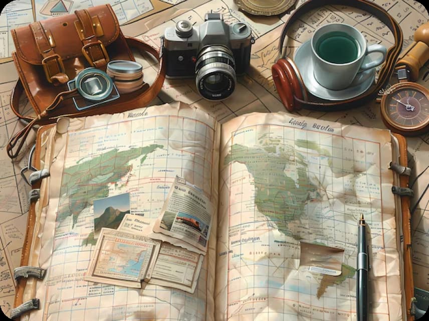 Vintage Travel Color Palettes