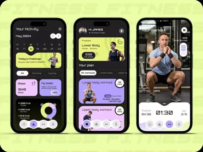 FitTech UI Design Color Palettes