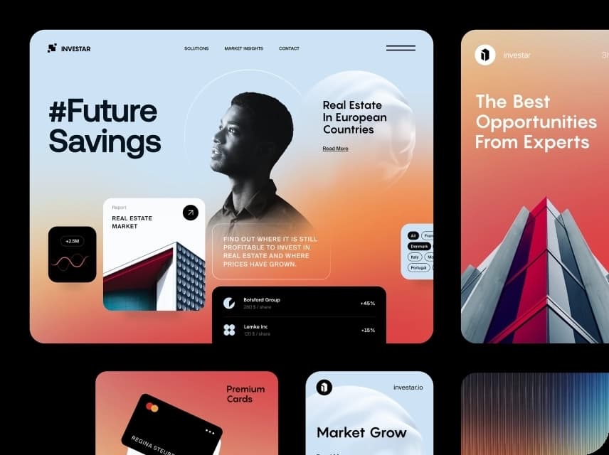 Gradient Based UI Design Color Palettes